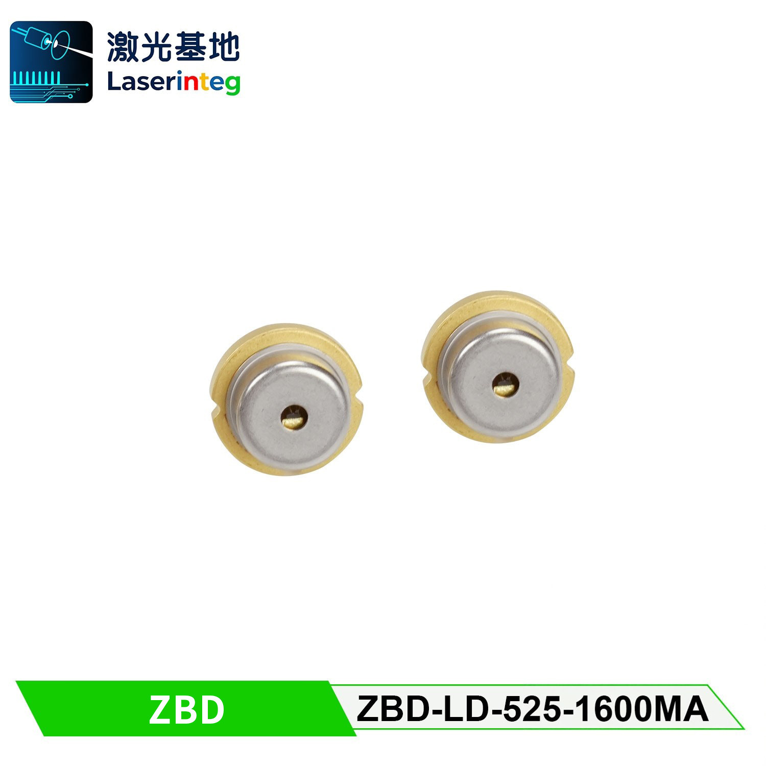 知必达 ZBD-LD-525-1600MA 525nm 1.6W  全新绿光激光二极管