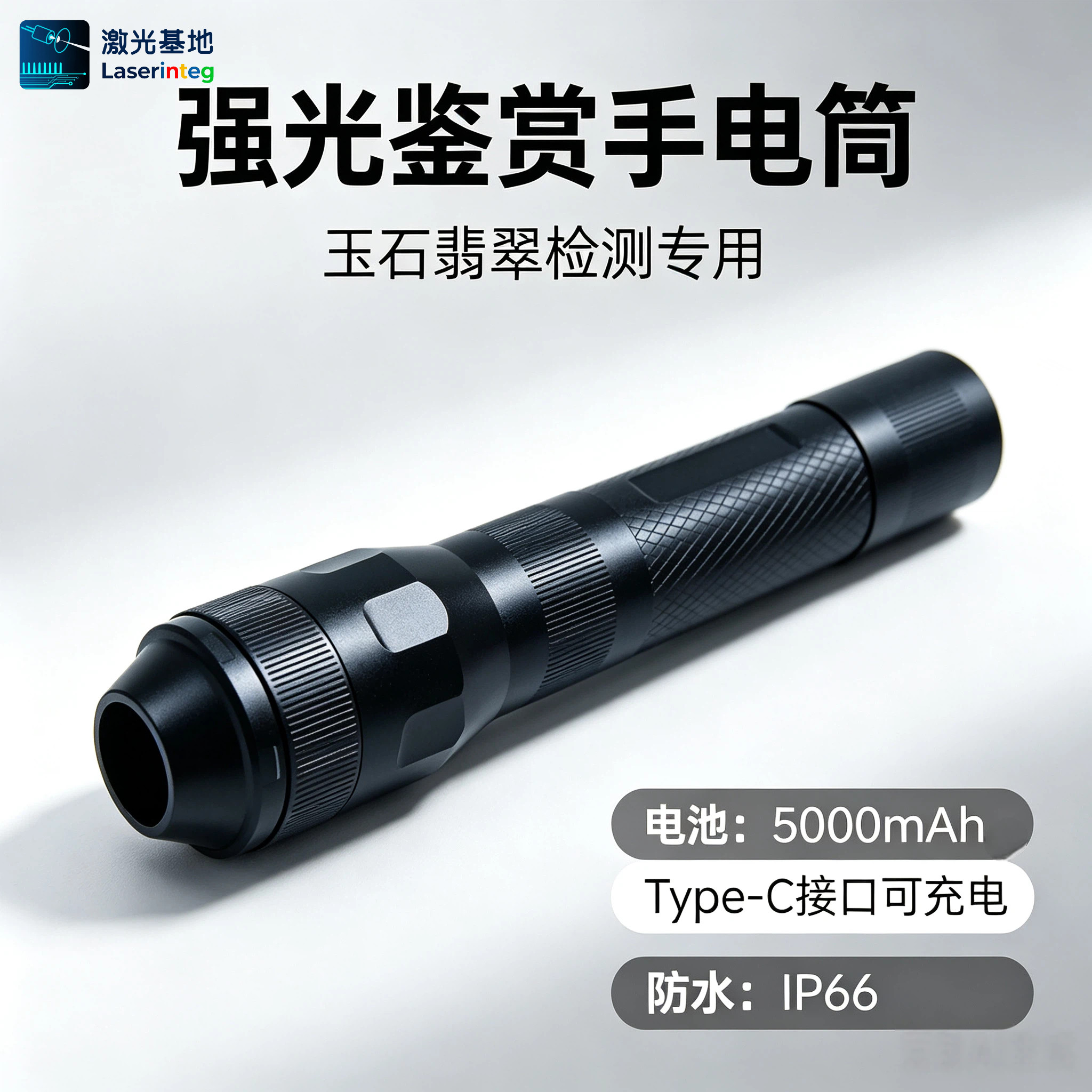 Y30玉石鉴定专用强光白激光手电筒 